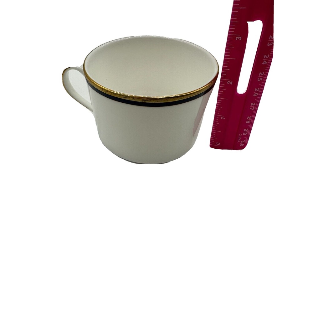 Kate Spade Lenox Library Lane Navy Teacup Cup White Gold Bone China Replacement - Picture 9 of 11
